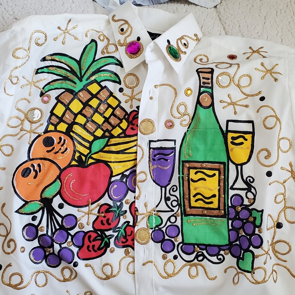 Hand painted button down